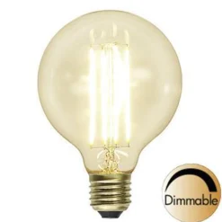 Star Trading Dekorpære E27|Led-Pærer E27 Sokkel<Klar Glob LED Filament 95mm