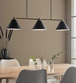 Marksløjd Kjøkkenbelysning Tak|Takpendler<Klint takpendel 3 lys - Svart/Messing -