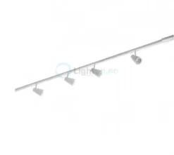 Sg Armaturen As Lightup-Pris|Zip Spotskinner<Komplett 2m Zip Zoom 4x6W m/endetilkobling - matt