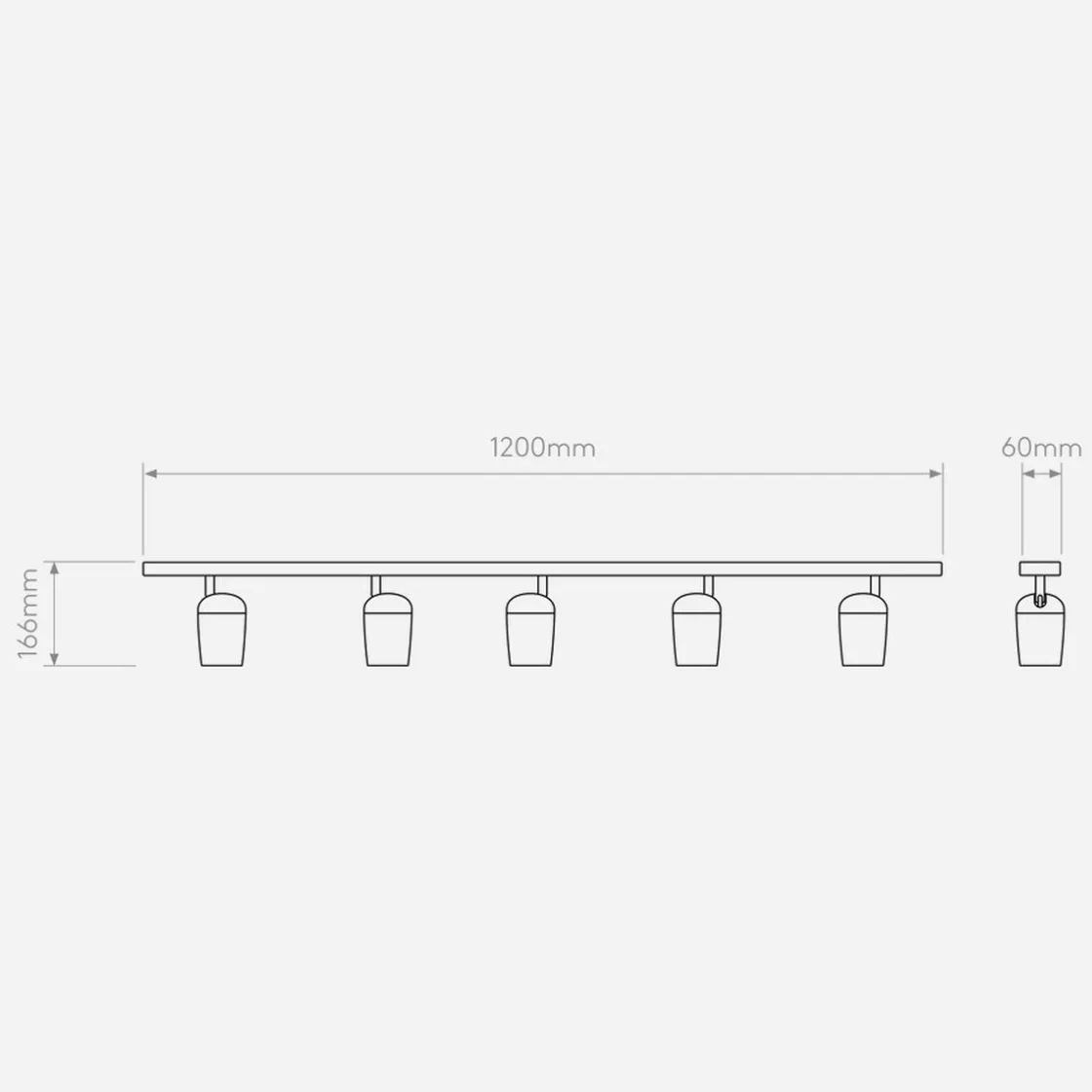 Astro Lighting Kjøkkenbelysning Tak|Spotter & Skinner<Koto five bar spot 120 cm