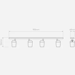 Astro Lighting Kjøkkenbelysning Tak|Spotter & Skinner<Koto four bar spot 120 cm