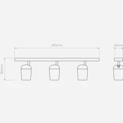 Astro Lighting Kjøkkenbelysning Tak|Spotter & Skinner<Koto three bar spot 60 cm