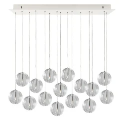 Hadeland Glassverk Kjøkkenbelysning Tak|Lysekroner<Krystallball 15 lys - Optikk