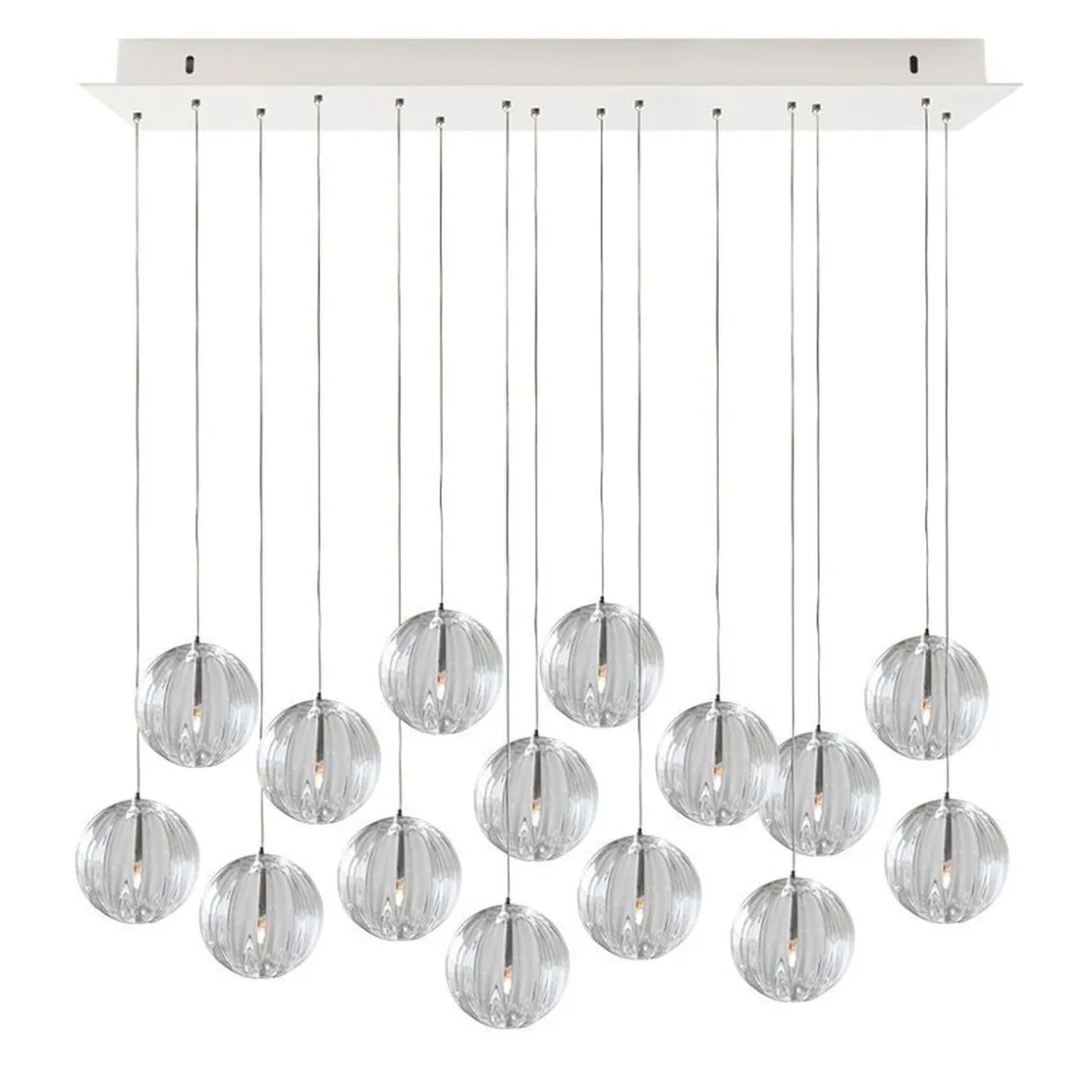 Hadeland Glassverk Kjøkkenbelysning Tak|Lysekroner<Krystallball 15 lys - Optikk