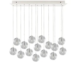Hadeland Glassverk Kjøkkenbelysning Tak|Lysekroner<Krystallball 15 lys - Optikk