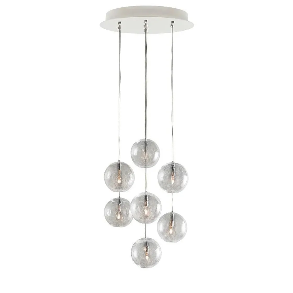 Hadeland Glassverk Kjøkkenbelysning Tak|Lysekroner<Krystallball 7 lys - Soda