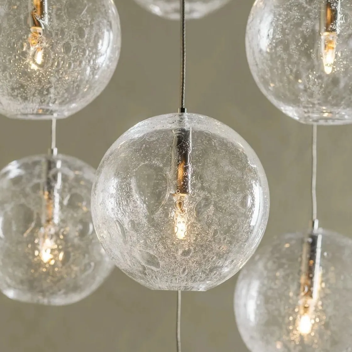 Hadeland Glassverk Kjøkkenbelysning Tak|Lysekroner<Krystallball 7 lys - Soda
