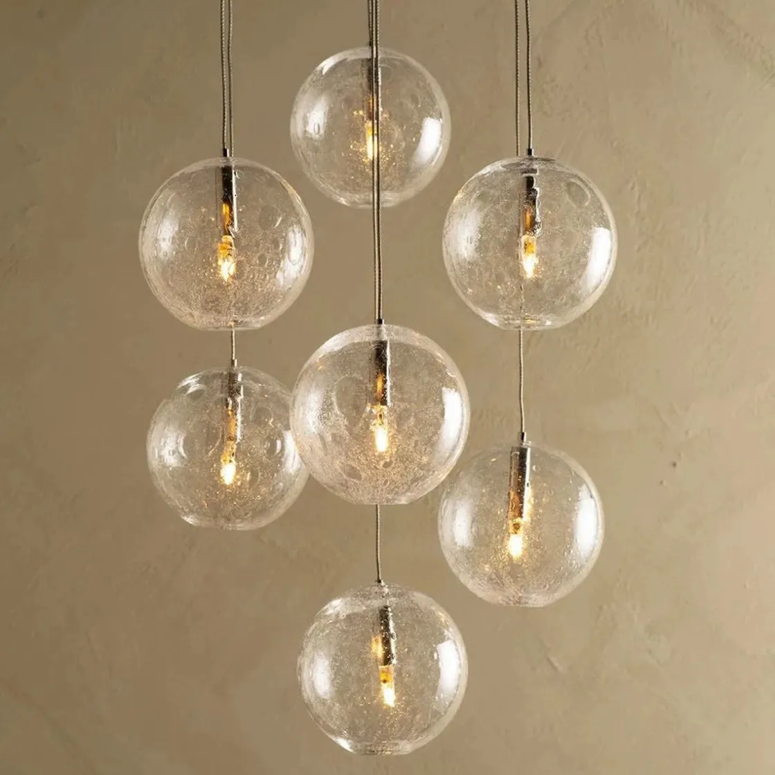 Hadeland Glassverk Kjøkkenbelysning Tak|Lysekroner<Krystallball 7 lys - Soda