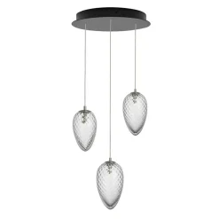 Hadeland Glassverk Kjøkkenbelysning Tak|Takpendler<Krystallkongle frost 3 takpendel