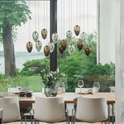 Hadeland Glassverk Kjøkkenbelysning Tak|Takpendler<Krystallkongle furu 15 takpendel