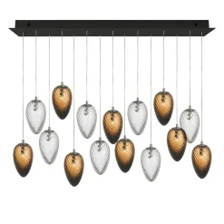 Hadeland Glassverk Kjøkkenbelysning Tak|Takpendler<Krystallkongle furu 15 takpendel