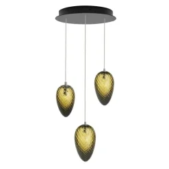 Hadeland Glassverk Kjøkkenbelysning Tak|Takpendler<Krystallkongle grantopp 3 takpendel