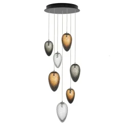 Hadeland Glassverk Kjøkkenbelysning Tak|Takpendler<Krystallkongle Kongull 7 takpendel