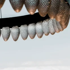 Hadeland Glassverk Kjøkkenbelysning Tak|Takpendler<Krystallkongle lampe rund 80 cm 44 kongler