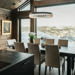 Hadeland Glassverk Kjøkkenbelysning Tak|Takpendler<Krystallkongle lampe rund 80 cm 44 kongler