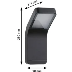 Paulmann Utelamper Til Kystområder|Utelamper Med Opp/Ned Lys<Kulma vegglampe utendørs IP44 7,5W 3000 Kelvin