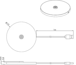 NorDesign Oppladbare Bordlamper<Ladeplate til Iris oppladbar bordlampe