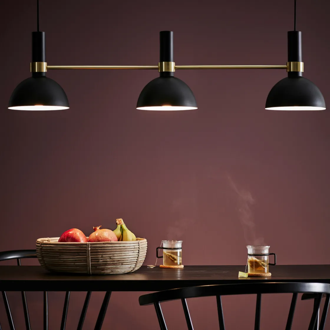 Marksløjd Kjøkkenbelysning Tak|Takpendler<Larry takpendel - Svart/Børstet messing -