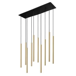 Nowodvorski Kjøkkenbelysning Tak|Takpendler<Laser takpendel 10 lys - Svart/Messingfarget