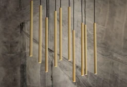 Nowodvorski Kjøkkenbelysning Tak|Takpendler<Laser takpendel 10 lys - Svart/Messingfarget