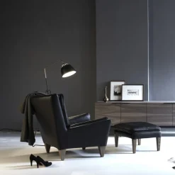 Örsjö Leselamper Gulv<Lean gulvlampe - Svart/Rå messing