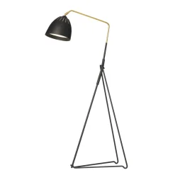 Örsjö Leselamper Gulv<Lean gulvlampe - Svart/Rå messing