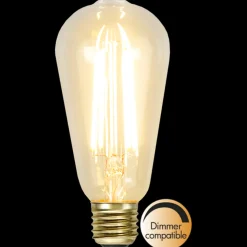Star Trading Dekorpære E27|Led-Pærer E27 Sokkel<Led filament 3,6W uniterm dimbar 60mm