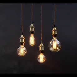 Star Trading Dekorpære E27|Led-Pærer E27 Sokkel<LED-pære 3,7W dimbar, Vintage Gold 80mm