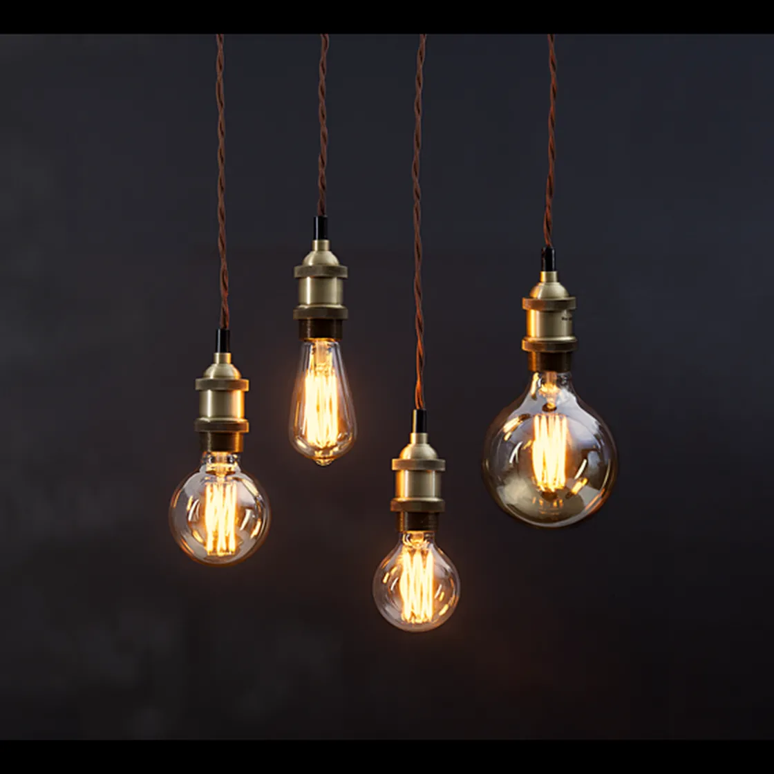 Star Trading Dekorpære E27|Led-Pærer E27 Sokkel<LED-pære 3,7W dimbar, Vintage Gold 80mm