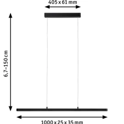 Paulmann Kjøkkenbelysning Tak|Takpendler<Lento takpendel 100 cm 42W 2700 Kelvin - Dimbar