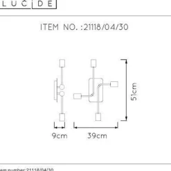 Lucide Kjøkkenbelysning Tak|Taklamper / Takplafonder<Lester taklampe - Svart