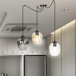 Emibig Kjøkkenbelysning Tak|Takpendler<Level takpendel 3 lys - Svart/Multifarget