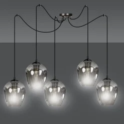 Emibig Kjøkkenbelysning Tak|Takpendler<Level takpendel 5 lys - Svart/Røykfarget