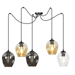 Emibig Kjøkkenbelysning Tak|Takpendler<Level takpendel 5 lys - Svart/Multifarget