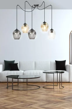 Emibig Kjøkkenbelysning Tak|Takpendler<Level takpendel 5 lys - Svart/Multifarget