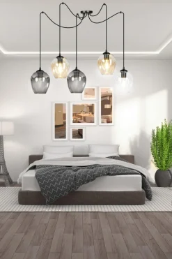 Emibig Kjøkkenbelysning Tak|Takpendler<Level takpendel 5 lys - Svart/Multifarget