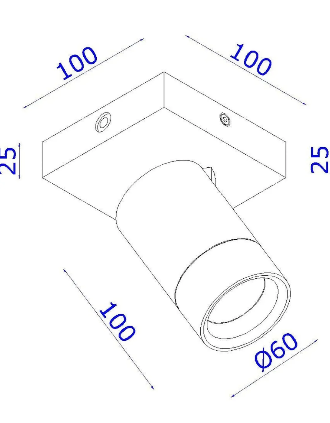 NorDesign Kjøkkenbelysning Tak|Spotter & Skinner<Levi takspot 6W 2700K dimbar -