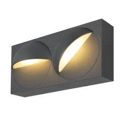 Slv Utelamper Med Opp/Ned Lys<Lid dobbel vegglampe utendørs 29W 2700/3000 Kelvin IP65 - Dimbar