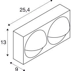 Slv Utelamper Med Opp/Ned Lys<Lid dobbel vegglampe utendørs 29W 2700/3000 Kelvin IP65 - Dimbar