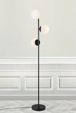Nordlux Interiørlamper Gulv<Lilly gulvlampe - Svart/Opal