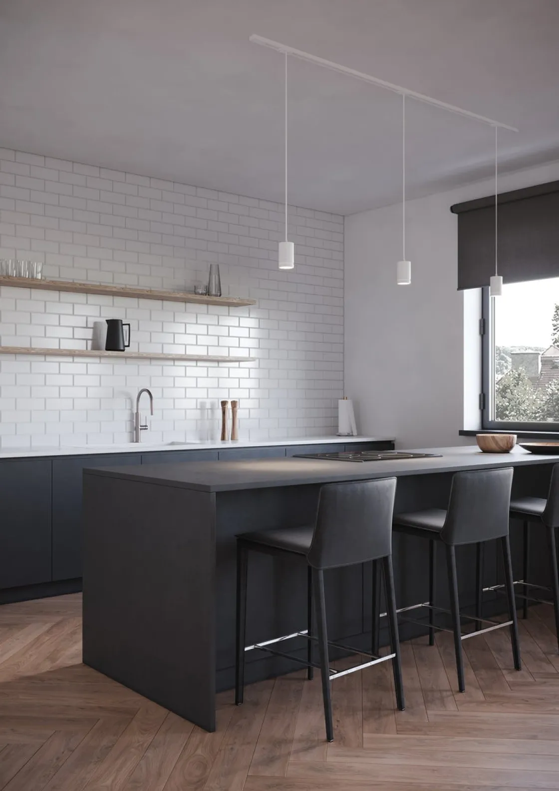 Nordlux Link Spotskinner<Link Rondie 1,8 meter spottskinne med 3 pendler