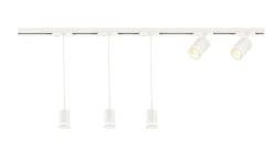 Nordlux Link Spotskinner<Link Rondie 1,8 meter spottskinne med 3 pendler og 2 spotter