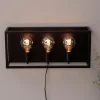 Scanlight Interiørlamper<Lisboa vegglampe trippel - Svart/Messing