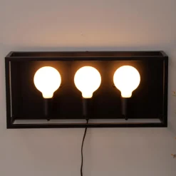 Scanlight Interiørlamper<Lisboa vegglampe trippel - Svart/Messing