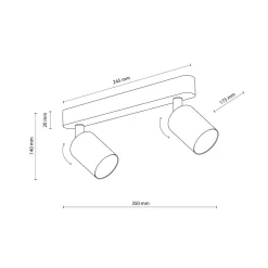 TK Lighting Barneromsbelysning|Kjøkkenbelysning Tak<Livia dobbel takspot