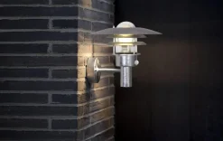 Nordlux Utelamper Til Kystområder|Utelamper - Klassiske Vegglamper<Lønstrup 32 vegglampe utendørs E27 IP44 m/sensor - stål