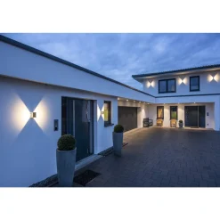 Slv Utelamper Med Opp/Ned Lys<Logs vegglampe utendørs 9,5W 3000 Kelvin IP65