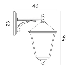 Norlys Lightup-Pris|Utelamper - Klassiske Vegglamper<London 493