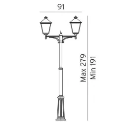 Norlys Lightup-Pris|Lyktestolper<London 492 BIG stolpe