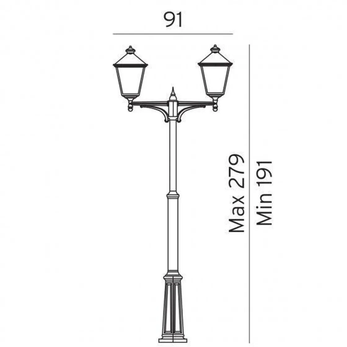 Norlys Lightup-Pris|Lyktestolper<London 492 BIG stolpe